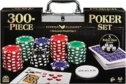 Spin Master Games, Cardinal Classics, 300-Piece Poker Set with Aluminum Carrying Case & Professional Weight Chips & Poker Dice, for Ages 8+