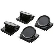 J.Burrows Magnetic Clips Round Black 4 Pack