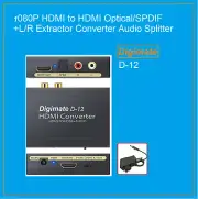 Digimate HDMI toHDMI Audio Extractor Converter Optical SPDIF RCA Analog Splitter