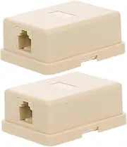2pcs Telephone Single Hole Junction Box Splitter Low Reach Adapter for Phone Cord Splitter High Durability and User-Friendly Design