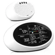 High Accuracy 10 in 1 PortableAir Quality Monitor CO2 TVOC HCHO PM2.5 PM1.0 PM10 AQI Alarm Temperature Humidity Display