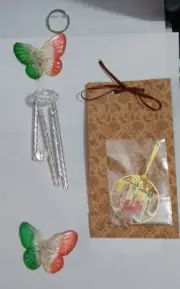 new 2 pcs set of bookmark and butterfly wind chime