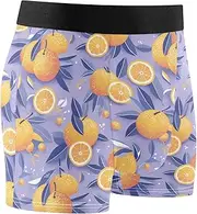 [FRODOTGV] Yellow Oranges Purple Men's Boxer Briefs Shorts Workout Underwear for Men Compression Interiores Para Hombres