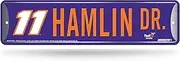 Rico Industries NASCAR Racing Denny Hamlin Metal Street Sign 4" x 15" Home Décor - Bedroom - Office - Man Cave
