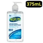 Aqium Anti-bacterial Hand Sanitiser 375mL Pump Hospital Grade Formula Ego