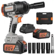 Cordless Impact Wrench 1/2 Inch, 1000N.m (780Ft-lbs) High Torque 20V Brushles...