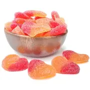 Gummy Sour Peachy Hearts Candy Item Weight 8oz-5lb