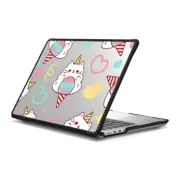 MacBook Pro 14-inch (M1 - M4) Impact Case Magical Unicorn Cat Candy Floss with Heart Doodle - Cute Fairy Animal Kawaii Kitten Cotton Candy with Love
