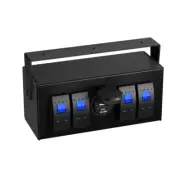 4 Gang Rocker Switch Box ON OFF QC3.0 PD USB Charger 18W For Car Truck RV Boat (for: Honda Civic)