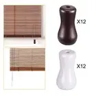 12Pcs Blind Pull Cord Knobs Wooden Sturdy Pull Cord Tassels Drapery Hardware