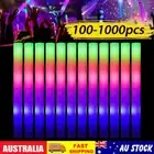 50-1020Pcs LED Foam Glow Sticks RGB DJ Thunder Wand Stick Party Flashing Light