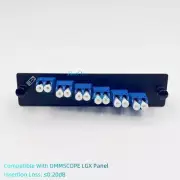 LGX Fiber Optic Panel 12 Port 6 LC Duplex Adapter OS2 Compatible OMMSCOPE EK5807