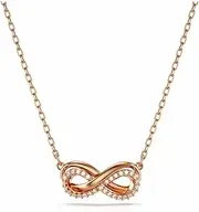 [Swarovski] Hyperbola Pendant and Necklace Collection, Infinity, Twist and Heart Shapes, White Crystals in a Mixed Metal, Rhodium or Rose Gold-Tone Plated Setting