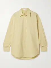[The Row] The Row - Millerina Oversized Cotton-poplin Shirt - Yellow - US14 US 14 Yellow
