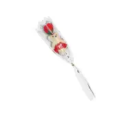 NNEOBA Handmade Bear Rose Soap Flower Bouquet - Red