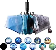 [LANBRELLA] Umbrella Compact Inverted Folding Umbrellas Auto Open Close - H2.22.Island