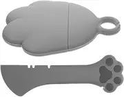 HOMOBABE 1Set Pet Food Can Spoon Lid Kit Can Covers with Feeding Spoon for Cats and Dogs Reusable Dishwasher Safe Grey Color for Keeping Wet Food Fresh