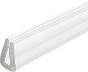 uxcell U Channel Edge Trim, 4.9ft Length Rubber Guard Seal Strip Edge Protector Fit for 1-2mm Edge, (9/32" W x 5/32" H) Clear