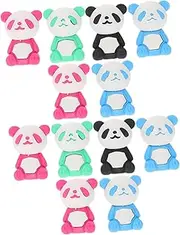 ERINGOGO 16Pcs Cute Panda Erasers for Fun Animal Stationery Present for School Kindergarten Arts for Students and Practical Educational Tools