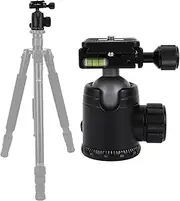 Tripod Ball Head for Mirrorless Cameras - 360 Degree Horizontal Rotation SLR Camera Tripod for DSLR, Mirrorless Cameras - Ball Head with Quick Release Plate (36mm Sphere 60mm