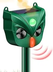 Ultrasonic Cat Scarer, Solar Cat Deterrent for Garden, IPX5 Waterproof USB Charging Marten Deterrent with Motion Sensor, 5 Frequency Ranges and Red Flashing Lights, Bird Deterrent for Cats, Dogs