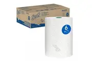 New Scott 86222 Printed Hard Roll Paper Towel 305M - White Carton (6 Rolls)