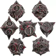 7pcs/set D&D Dice Set Metal Dice Dungeons & Dragons Game Accessories Popular B2
