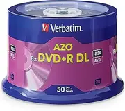 Verbatim DVD+R DL 8.5GB 8X with Surface - 50pk Spindle