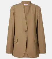 [Max Mara] Max Mara Segnale cotton twill blazer UK 16 brown