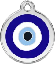 Evil Eye Dog Cat Pet ID Tag Charm Personalized Red Dingo - Lifetime Guarantee