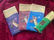 4 Assorted Godiva Chocolate Bars