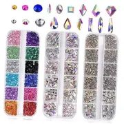 4728Pcs Nail Gems with Crystals Rhinestones Jewls Pickup Tool Pen for Nails,