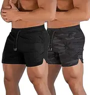 [sandbank] Men's 5" Gym Workout Short,Quick Dry Active Running Bodybuilding Shorts with Pockets