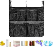 Furtryvl Pool Organization and Storage,Storage Pouch Mesh Organizer with Hooks - Hangable Poolside Pouch Pool Bag for Home Camping Beach Parties