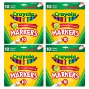 4x 10PK Crayola Classic Broadline Markers Colouring Drawing Art Pen Kids 3y+