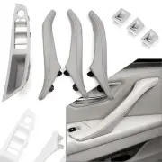 Window Switch Door Trim Pull Handle Leather For BMW 5 series F10 F11 F18 Grey