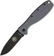 NEW ESEE Zancudo Framelock. Gray GRN handle. Black Blade. Folding Knives