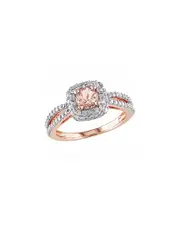 Rina Limor 14K Rose Gold 0.99 ct. tw. Diamond & Morganite Ring
