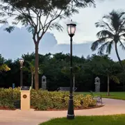 Solar Garden Light Post - Black