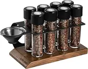 zolyet Set of 10 Coffee Canisters with Ai GHT Silicone Ring Exhaust Valve Coffee Bean Cellar Single Dose Coffee Bean Storage Food Grade Clear Dishwasher Safe Multifunctional Food Storage Set of 10