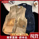 【特價爆款】日系復古工裝馬甲男 M-3XL 兩色入 秋季新款小馬甲 港風休閒無袖無袖V領馬夾 INS潮流百搭馬夾背心 戶