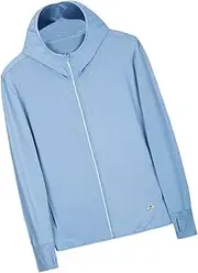 WHAMVOX Men' UPF50+ Long Sleeve Sun Block Coat Lightweight Breathable Anti UV Clothing for Outdoor Activities Sun Proof Sunscreen Jacket for Men for Fishing Hiking and