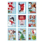Window Clings 9 Sheets Christmas Home Party Decal Wall Static Stickers Props