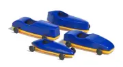 Busch 7796 4 Soap Box Cars HO / OO Gauge