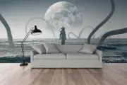 Self-adhesive Living Room Universe Spaceman Wall Murals Bedroom Wallpaper Decor