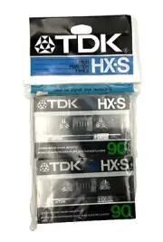 TDK HX-S 90 Type ll Blank Cassette Tape ( 1 ) 2-Pack Sealed NEW