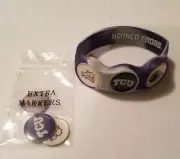 Wrist Skins Golf Ball Marker Bracelet,TCU Horned Frogs, Magnetic, Size L,M,S