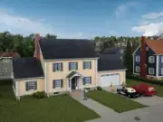 WALTHERS Cornerstone 1/87 HO Scale EXECUTIVE HOUSE Large Home Kit w/2-Car Garage