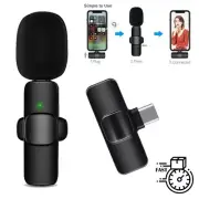 Wireless Lavalier Microphone Mini Mic Audio Video Recording For Android/iPhone