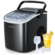 Portable Countertop Ice Maker - 9 Ice Cubes in 6 Minutes, 26 Lbs Daily Output, S